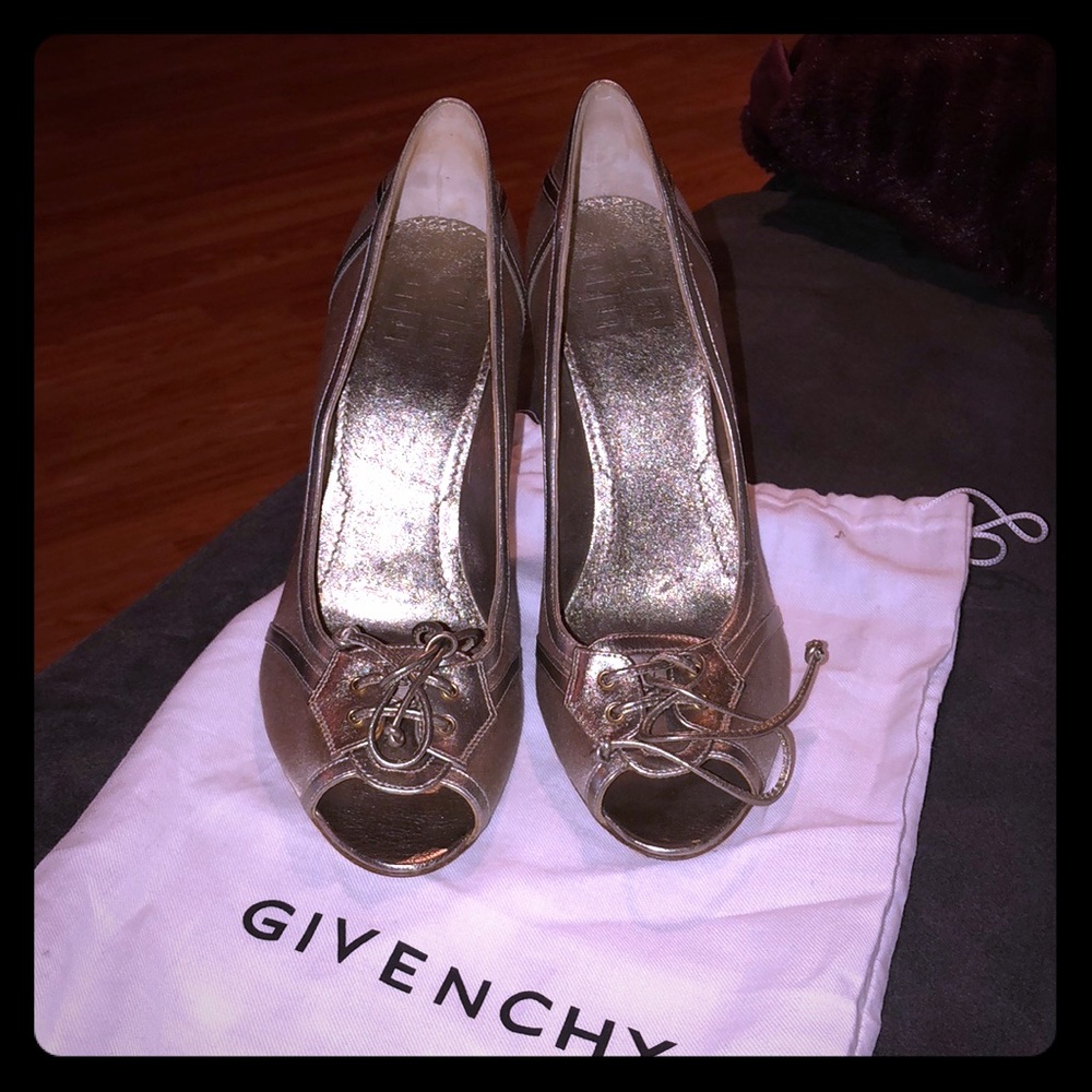 Givenchy Gold Metallic Heels